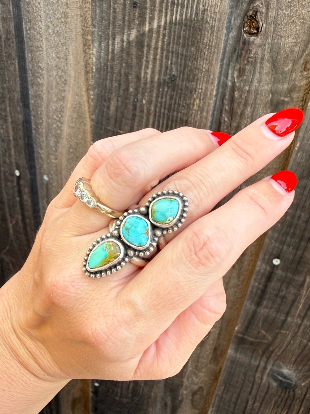Iron Maiden Turquoise Ring